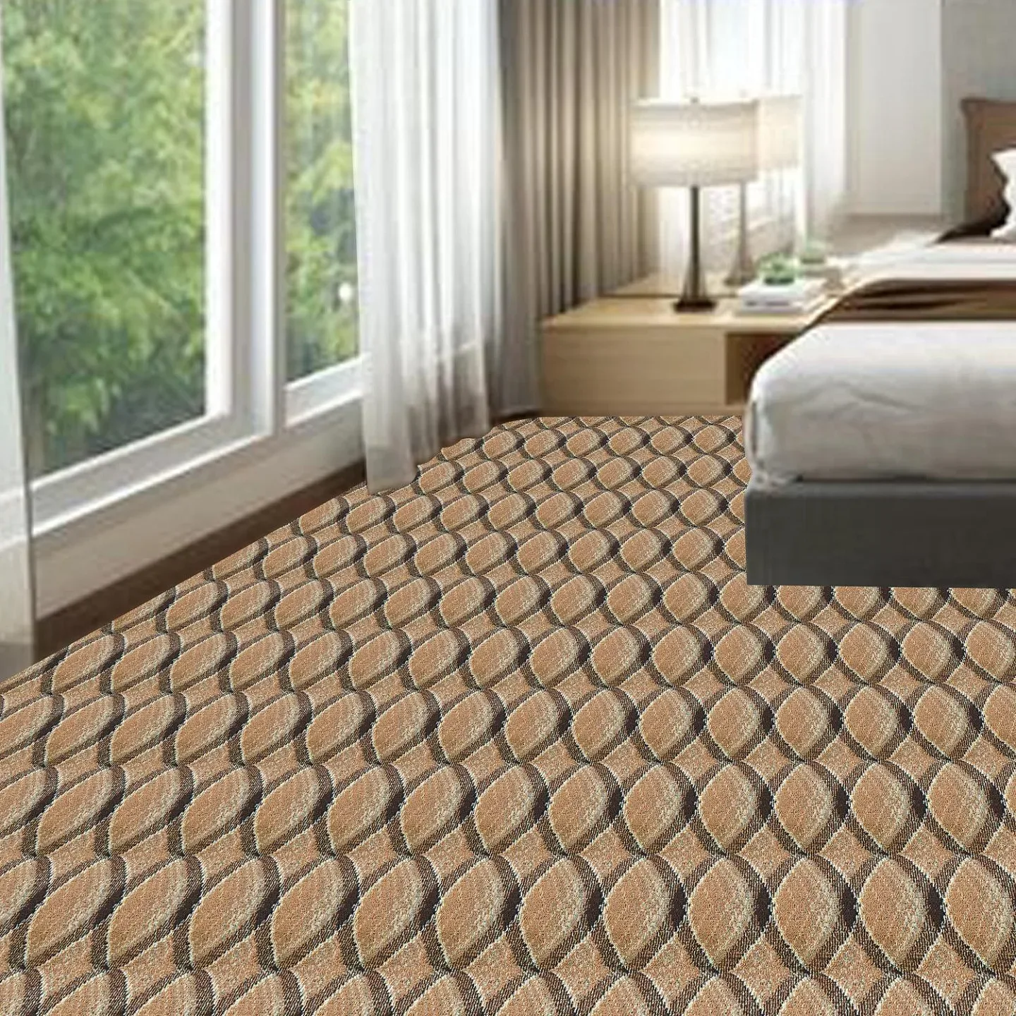 3D Graphics Loop Pile Wall-to-Wall Carpets Carpet in Surat